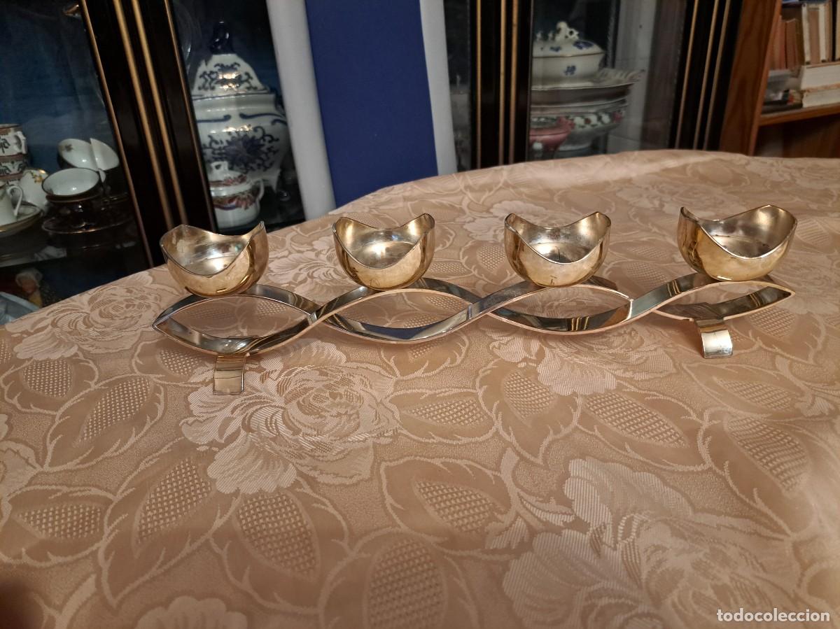 Segunda mano: Candelabro de metal en doral suave, centro de mesa, PartyLite