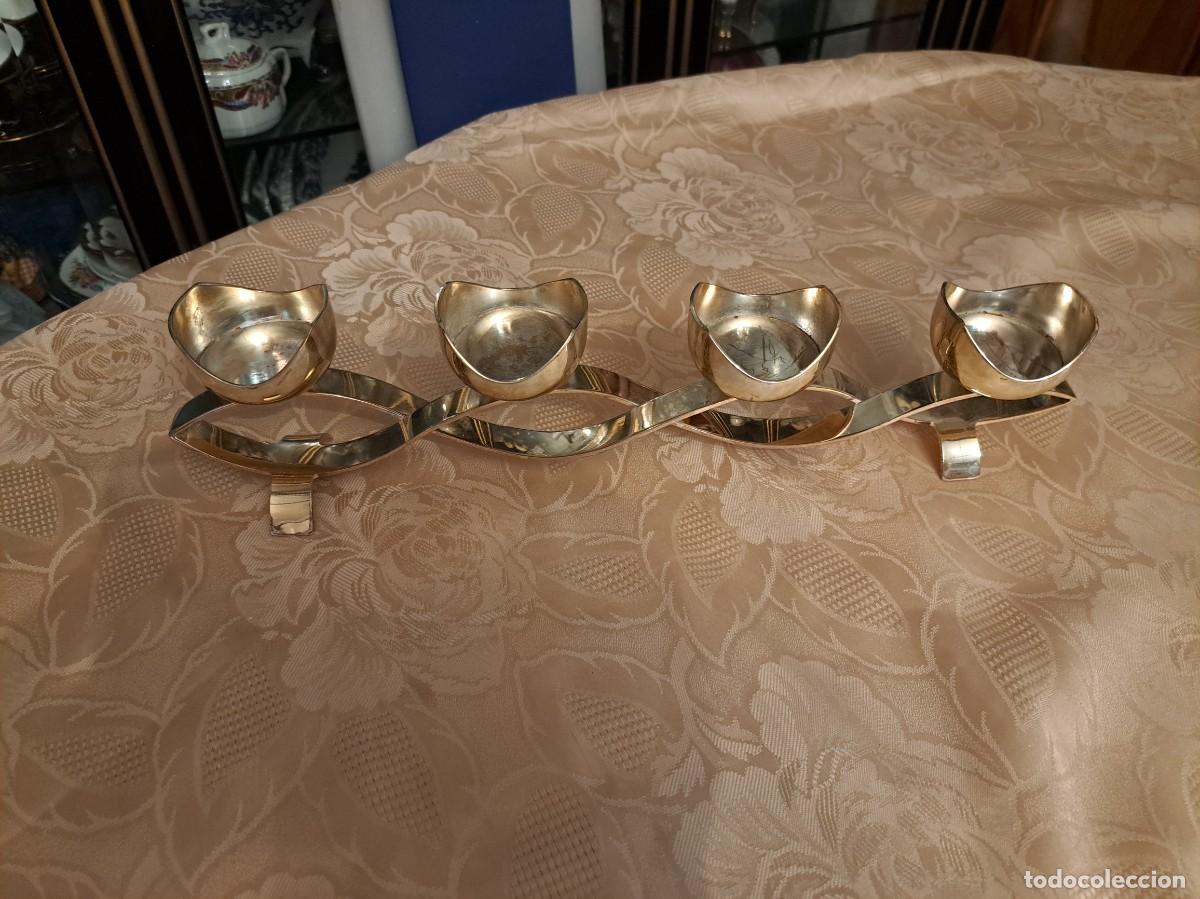 Segunda mano: Candelabro de metal en doral suave, centro de mesa, PartyLite - Foto 3