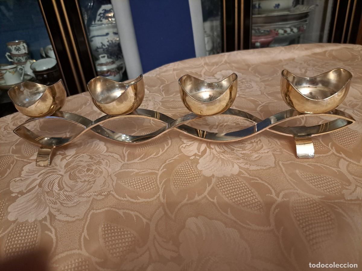 Segunda mano: Candelabro de metal en doral suave, centro de mesa, PartyLite - Foto 5
