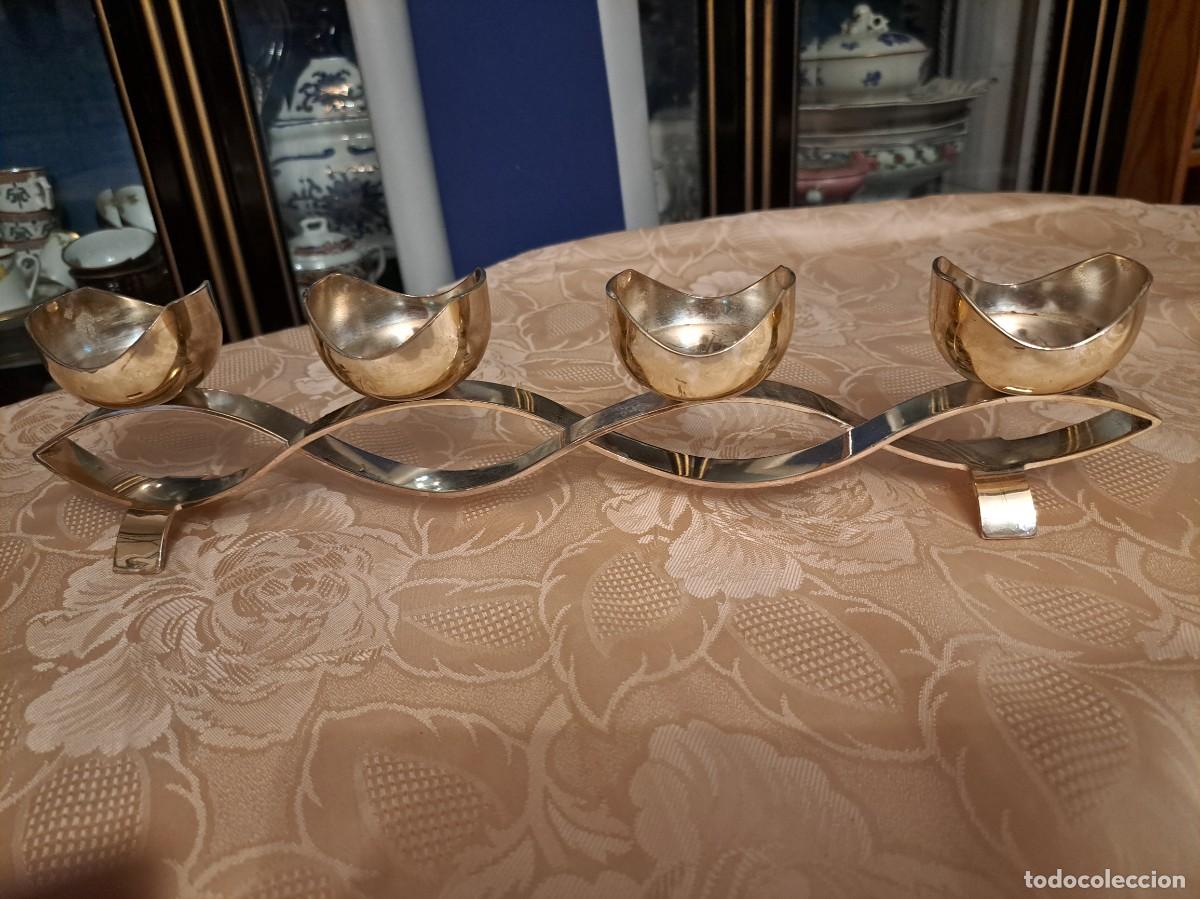 Segunda mano: Candelabro de metal en doral suave, centro de mesa, PartyLite - Foto 6