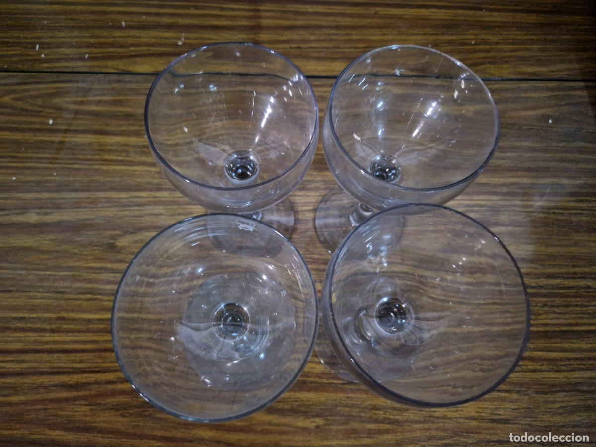 Segunda mano: 4 BONITAS COPAS DE CRISTAL. MEDIDA 18*10