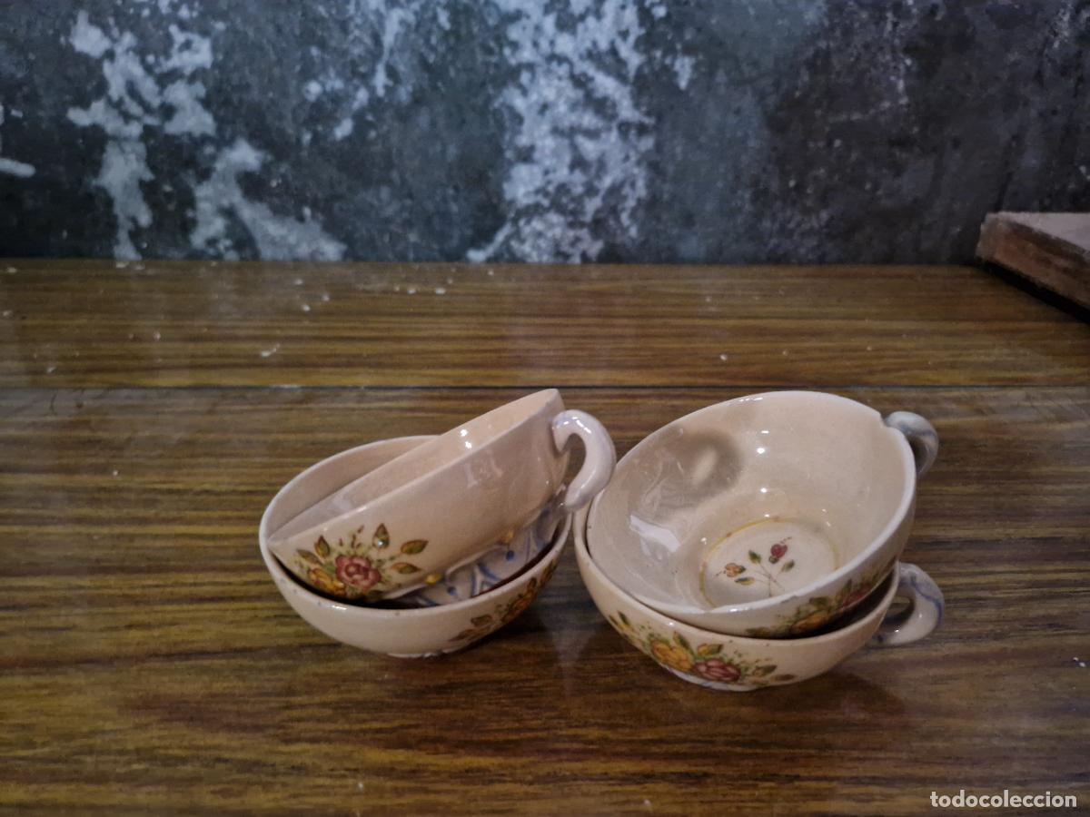 Segunda mano: 4 BONITAS TAZAS DE CAFE. DISE&Ntilde;O VINTAGE.
