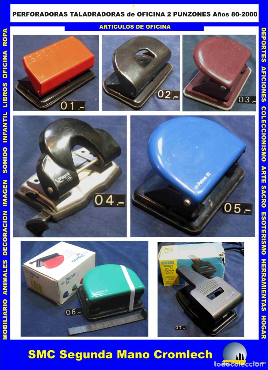Segunda mano: 7 TALADRADORAS PERFORADORAS de Oficina 2 PUNZONES. A&ntilde;os 80-2000 Buen estado. De CROMLECH DESIGNS