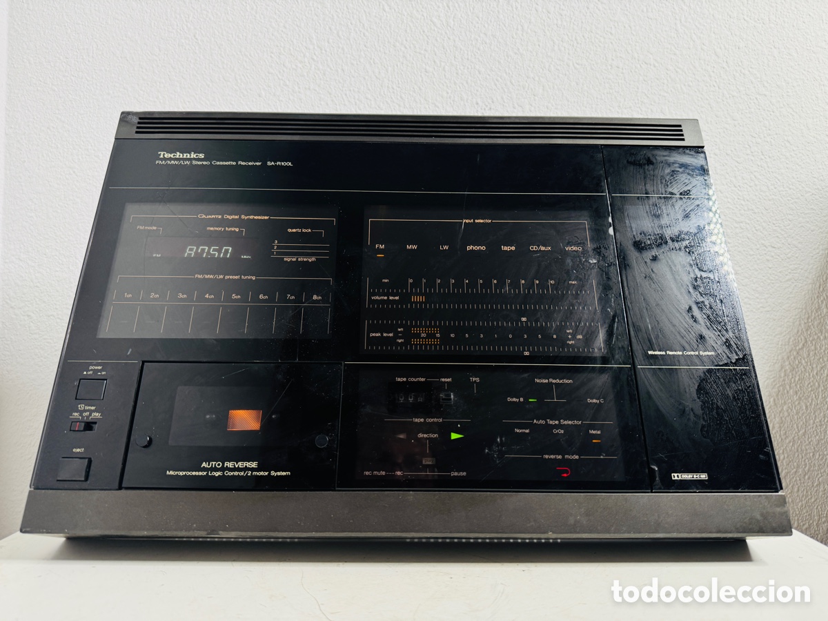 Seconda Mano: Rare Vintage Technics SA-R 100 L Stereo Cassette Receiver Enciende Sin Comprobar
