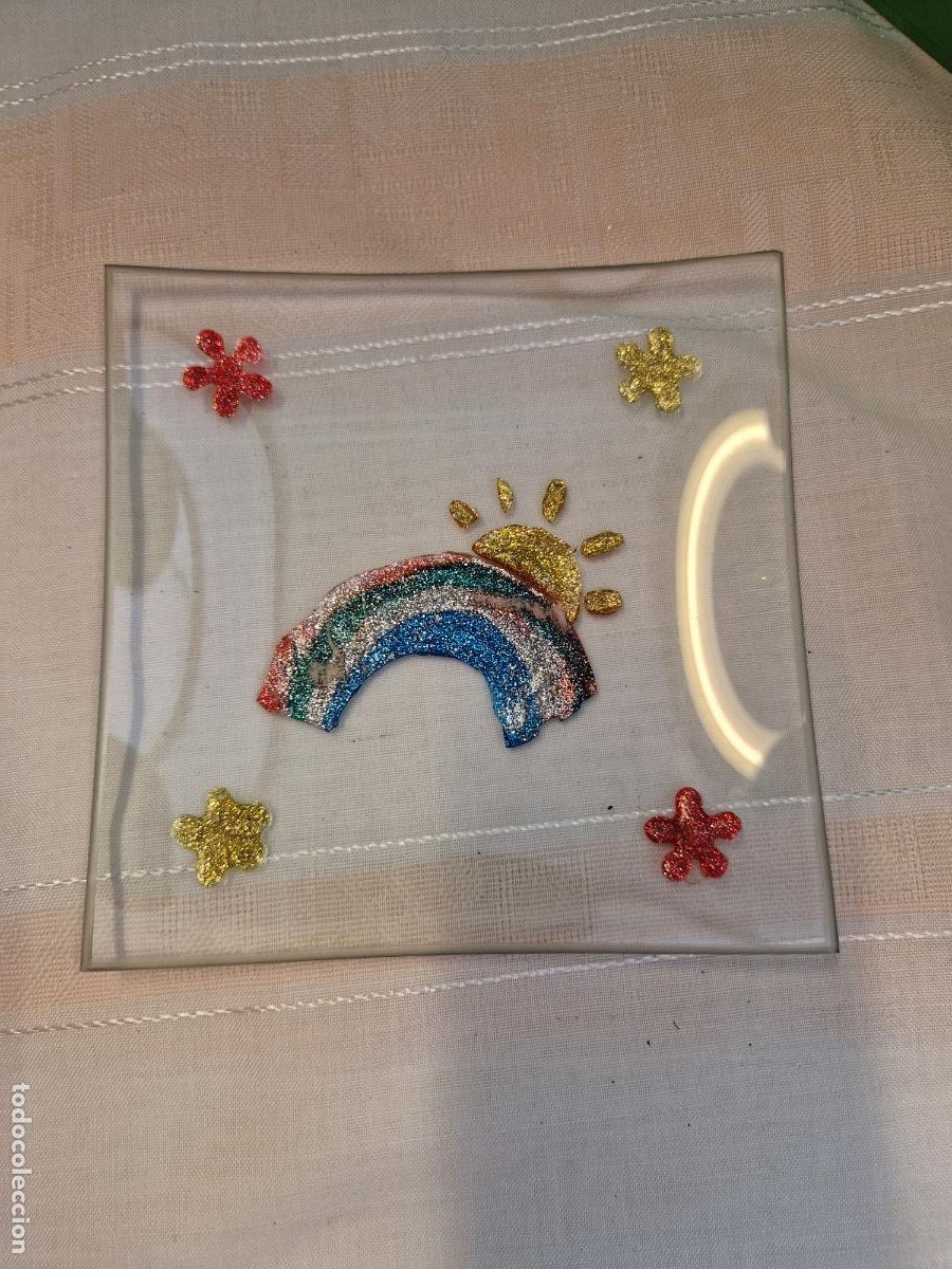 Segunda mano: BONITO PLATO DECORATIVO. EN CRISTAL. MEDIDA 14*14