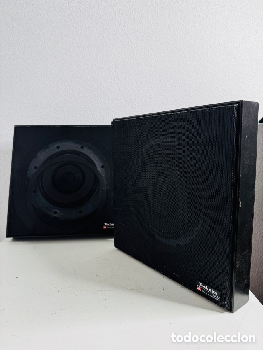 Segunda mano: Rare Technics SB-R100 Honeycomb Disc Speakers Pair AS-IS Parts or Repair