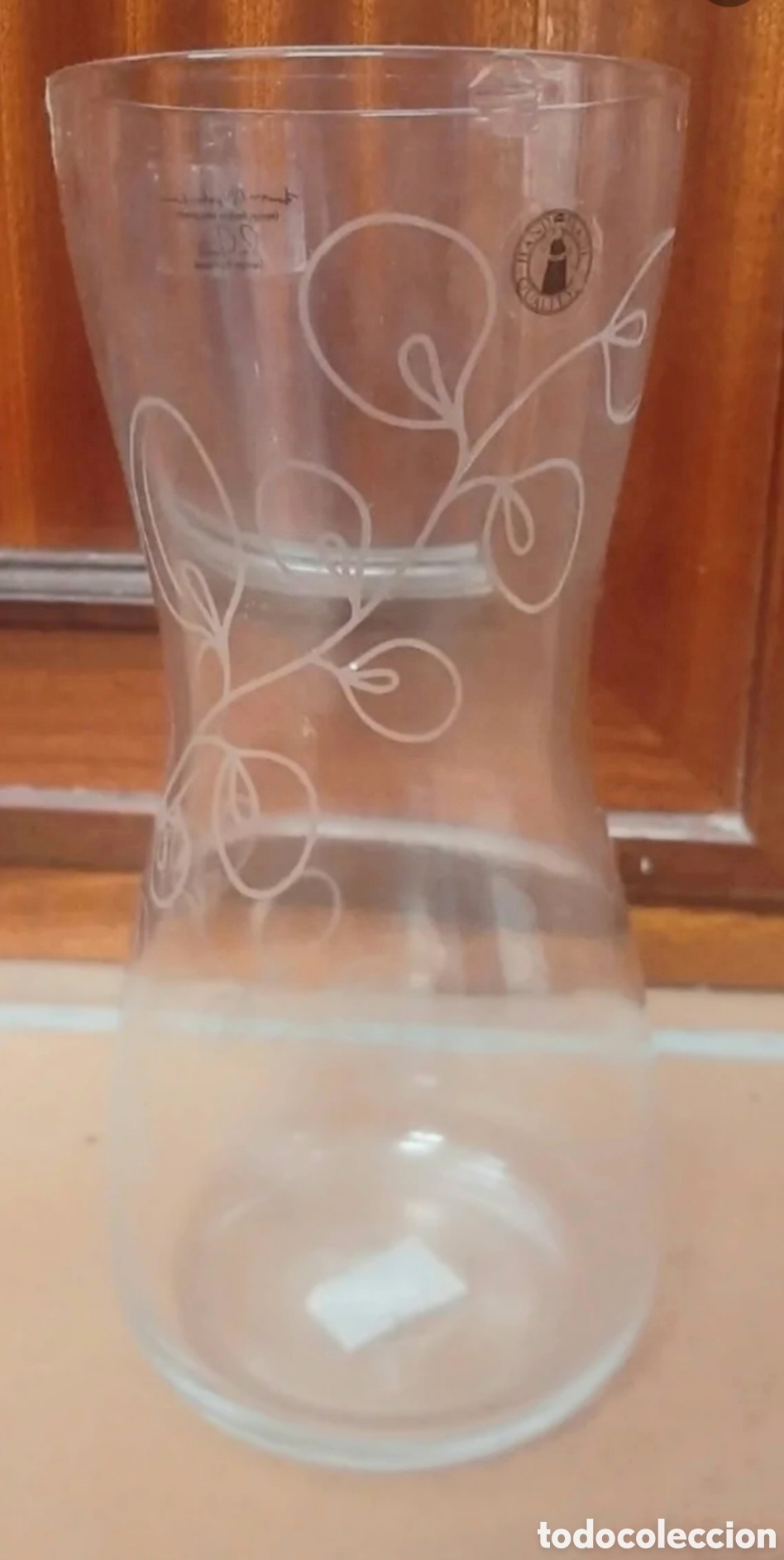 Segunda mano: precioso jarr&oacute;n ikea de cristal hojas