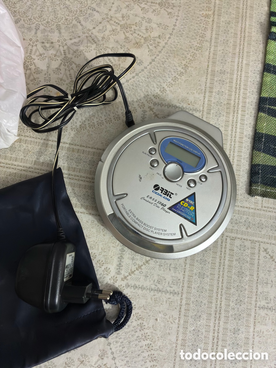 Segunda mano: Discman / Reproductor CD Orbit CDX-09 + Cargador Original y Funda - Para Piezas / Reparar