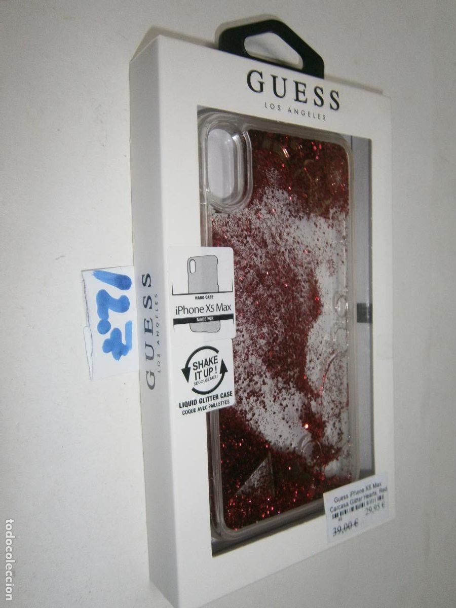 Segunda mano: FUNDA PARA TELEFONO MOVIL VINTAGE GUESS CON PURPURINA PARA IPHONE XS NUEVA EN SU CAJA SIN USAR