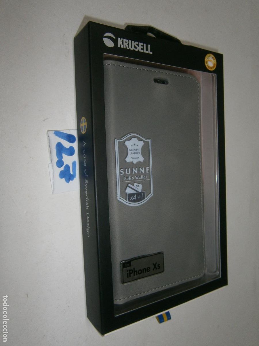 Segunda mano: FUNDA PARA TELEFONO MOVIL VINTAGE KRUSELL DE PIEL PARA IPHONE XS NUEVA EN SU CAJA SIN USAR