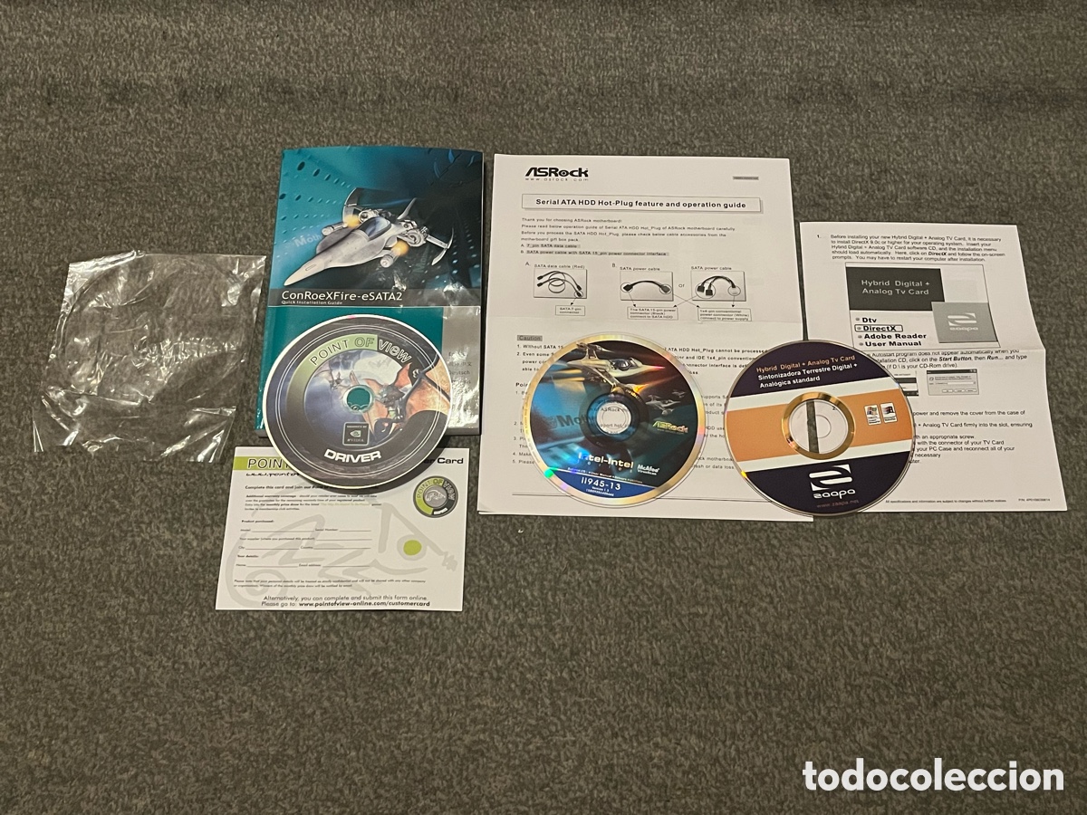Segunda mano: Gu&iacute;a de instalaci&oacute;n placa base ASROCK ConRoeXFire-eSATA2. Quick Installation Guide + 3CDs+documentos