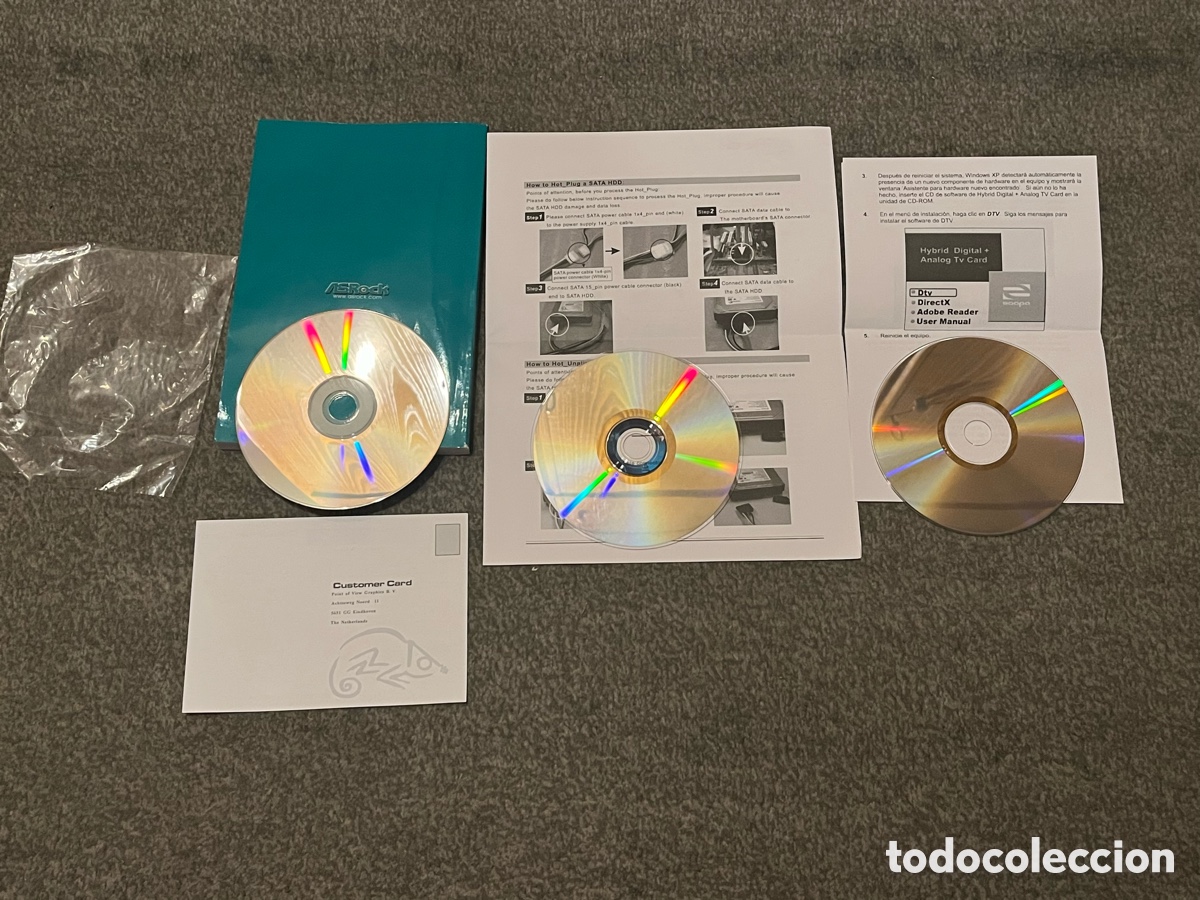 Segunda mano: Gu&iacute;a de instalaci&oacute;n placa base ASROCK ConRoeXFire-eSATA2. Quick Installation Guide + 3CDs+documentos - Foto 2