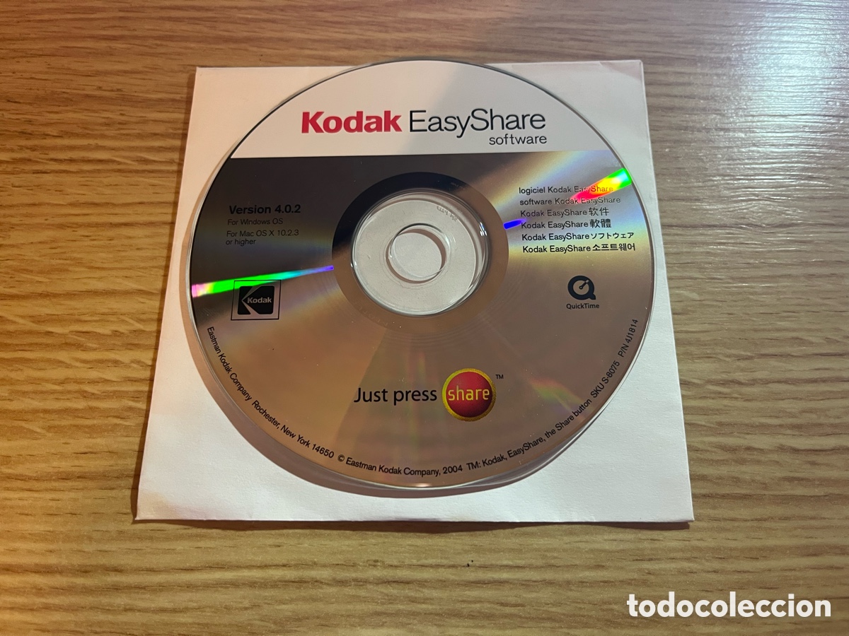 Segunda mano: CD KODAK EASYSHARE Software. Version 4.0.2. Easy Share