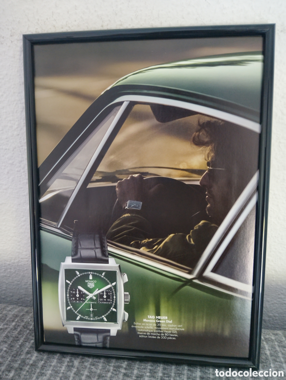 Segunda mano: Tag heuer M&oacute;naco reloj anuncio original con marco