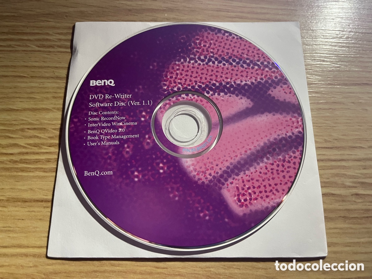 Segunda mano: CD BENQ DVD Re-Writer. Software Disc (Ver.1.1). User&acute;s Manual. Sonic RecordNow. InterVideo WinCinema