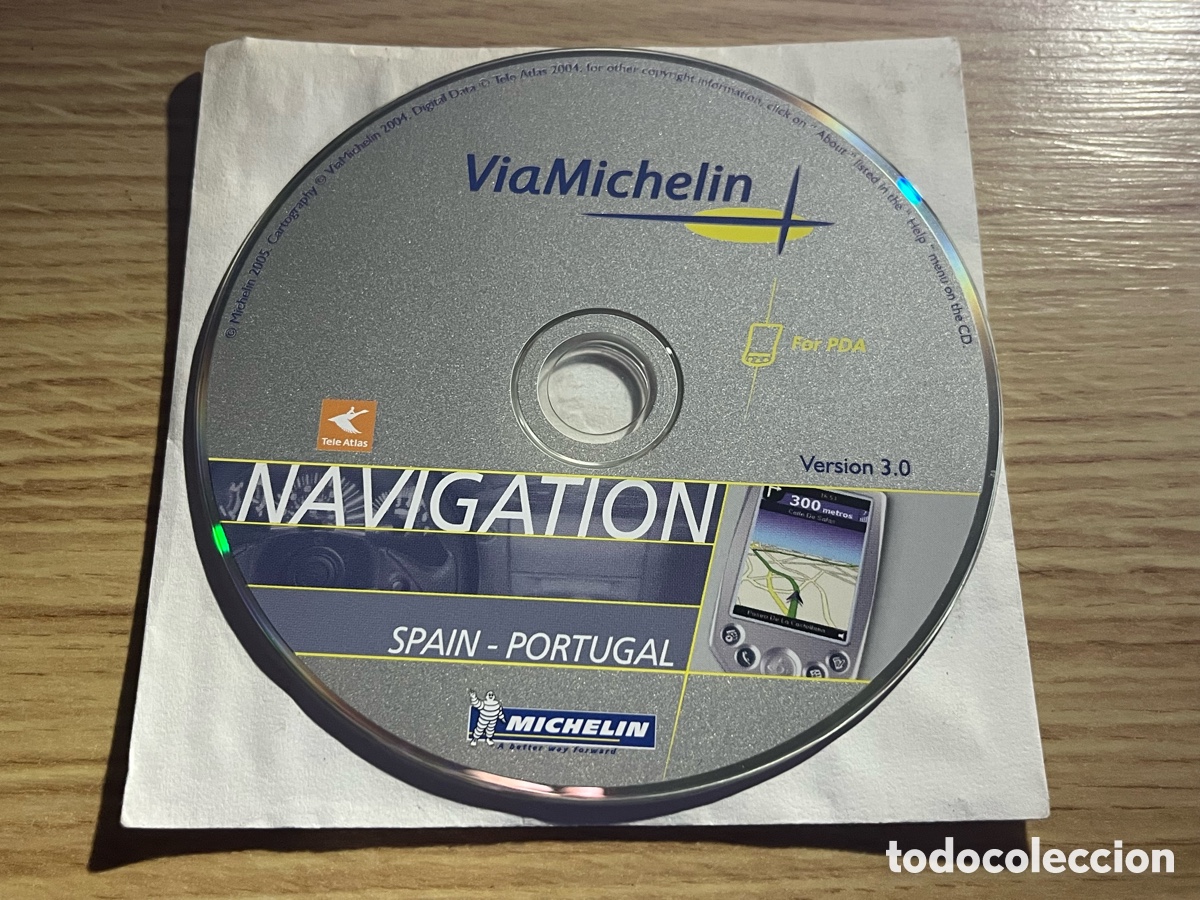 Segunda mano: CD VIA MICHELIN NAVIGATION for PDA. Spain - Portugal. Version 3.0