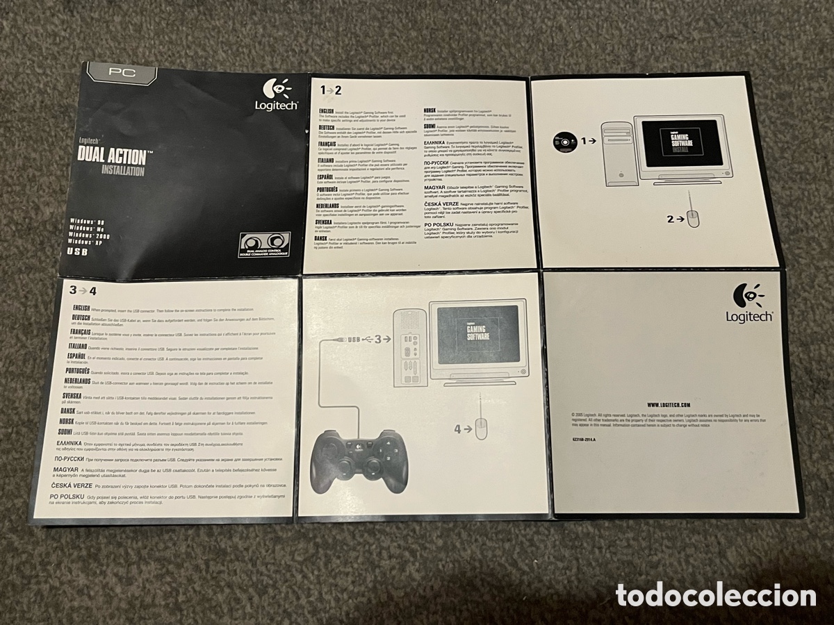 Segunda mano: CD LOGITECH DUAL ACTION INSTALLATION. Gaming Software para mando para PC + instrucciones - Foto 5