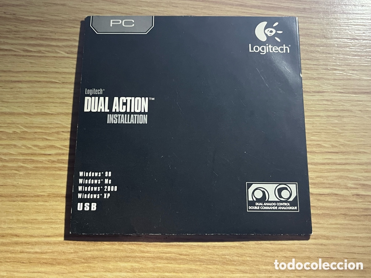 Segunda mano: CD LOGITECH DUAL ACTION INSTALLATION. Gaming Software para mando para PC + instrucciones