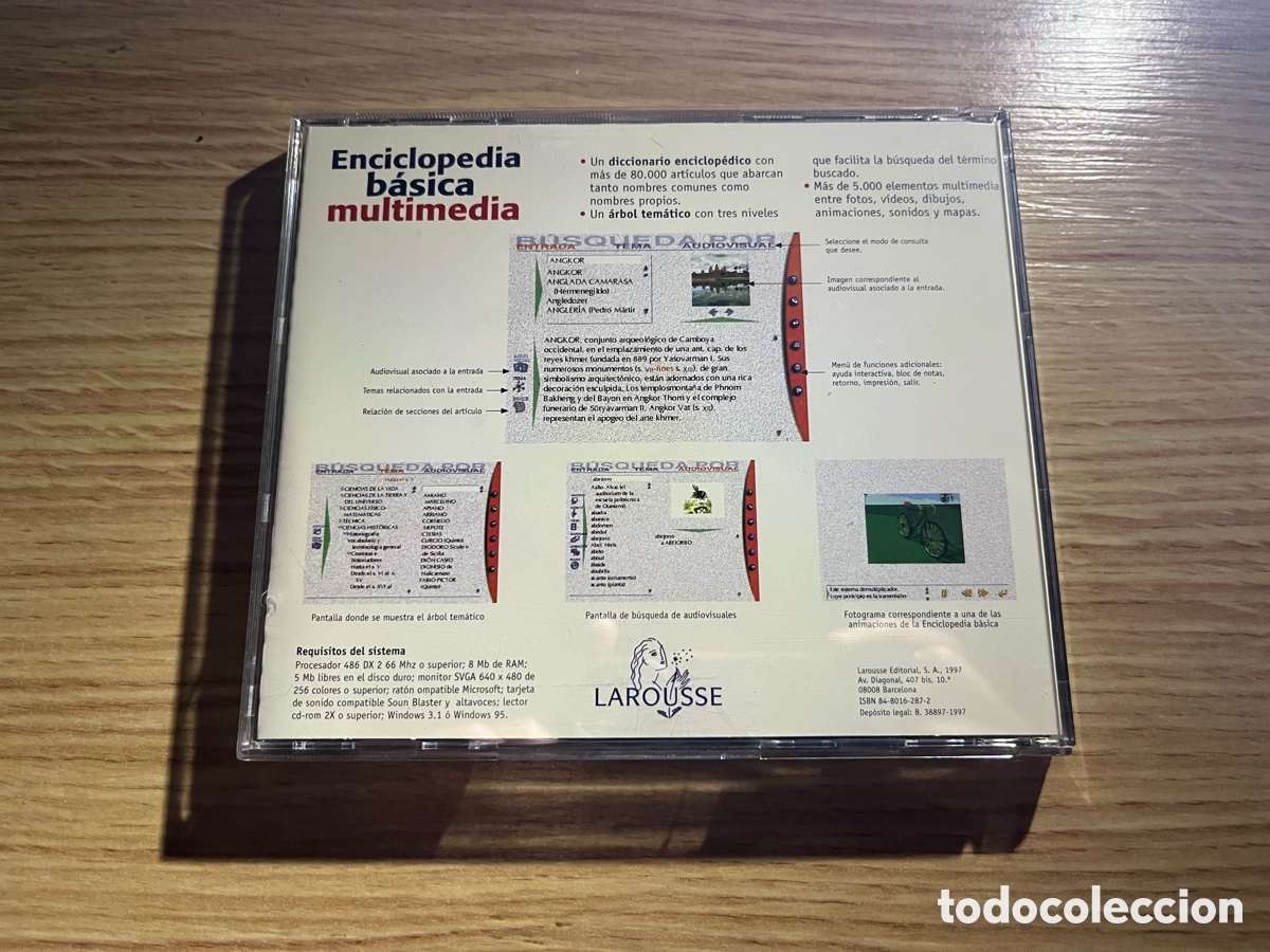 Segunda mano: CD ENCICLOPEDIA B&Aacute;SICA MULTIMEDIA LAROUSSE. Diccionario Multimedia - Foto 2