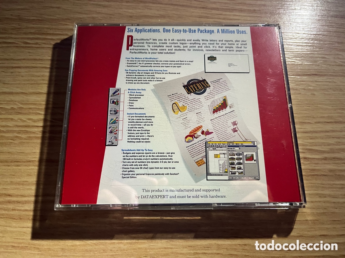 Segunda mano: CD PERFECT WORKS. Novell. Word Processor, Spreadsheet, Database, Draw & Paint - Foto 2