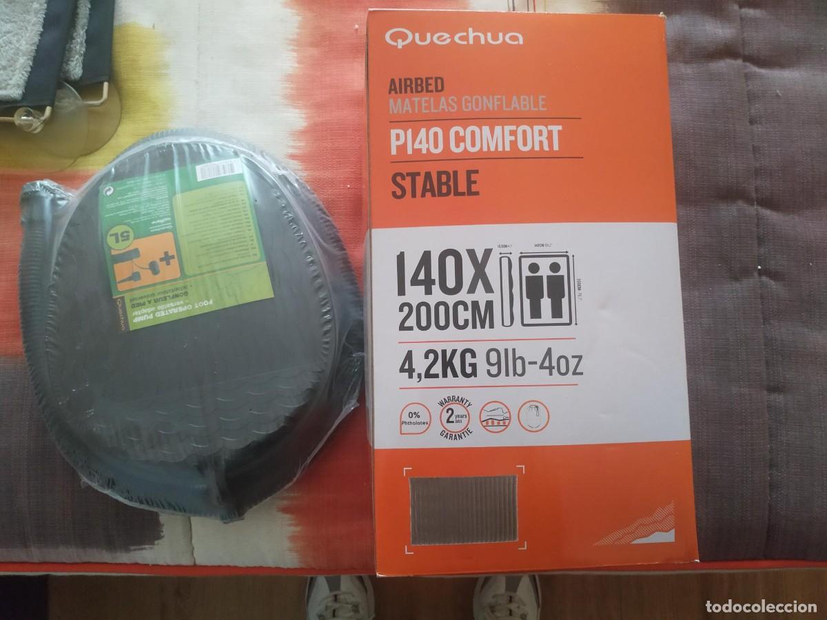 Segunda mano: Quechua Airbed P140 Comfort Stable 2 personas + bomba Quechua 5L NUEVO