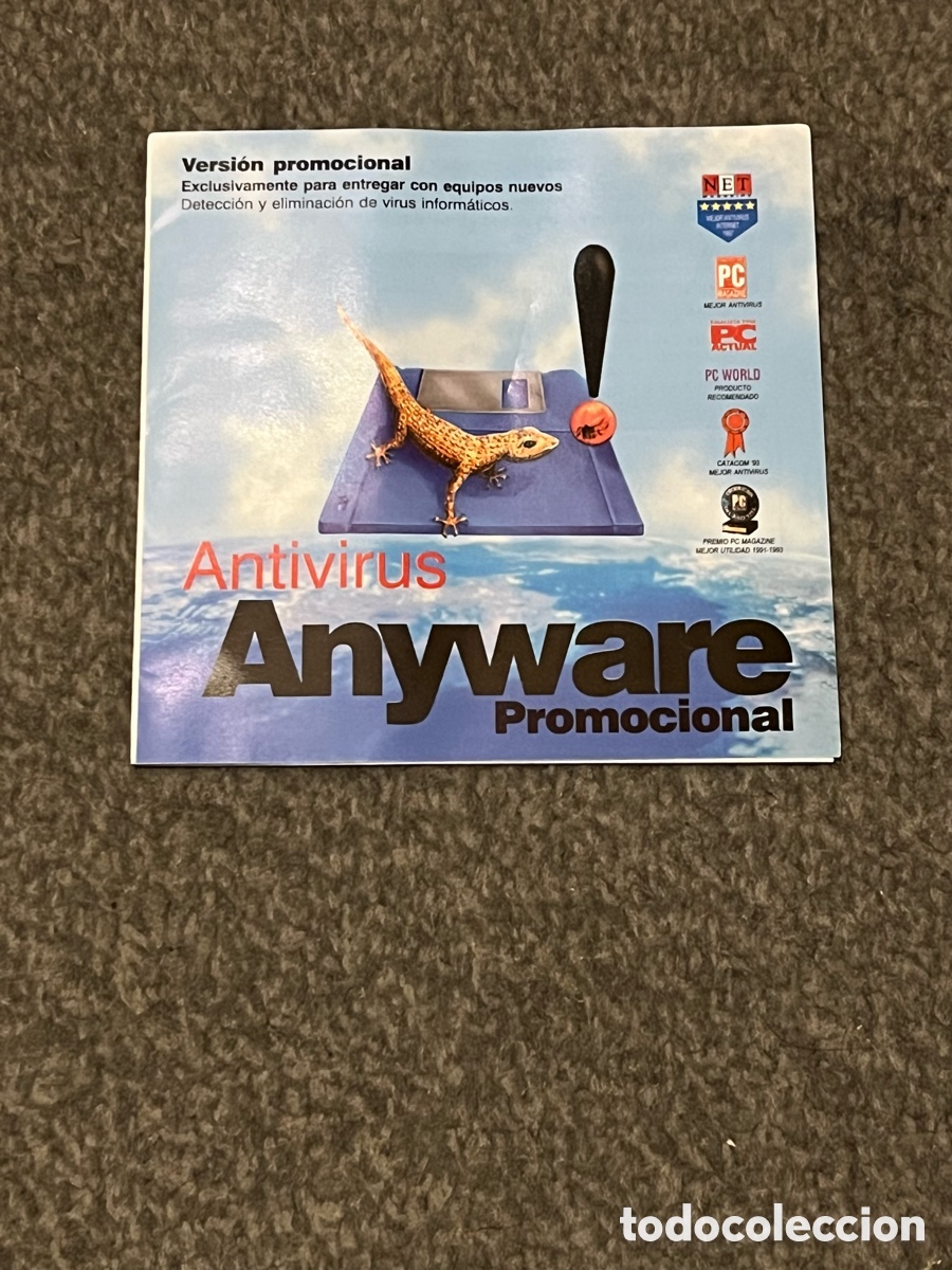 Segunda mano: Publicidad de Antivirus ANYWARE. Versi&oacute;n promocional. Solicitud precintada