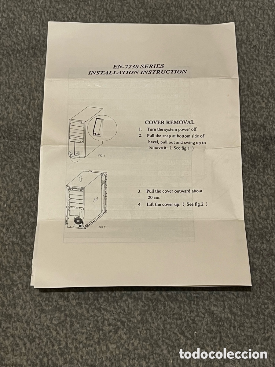 Segunda mano: Instrucciones instalaci&oacute;n y montaje PC de sobremesa. EN-7230 Series. Installation Instruction