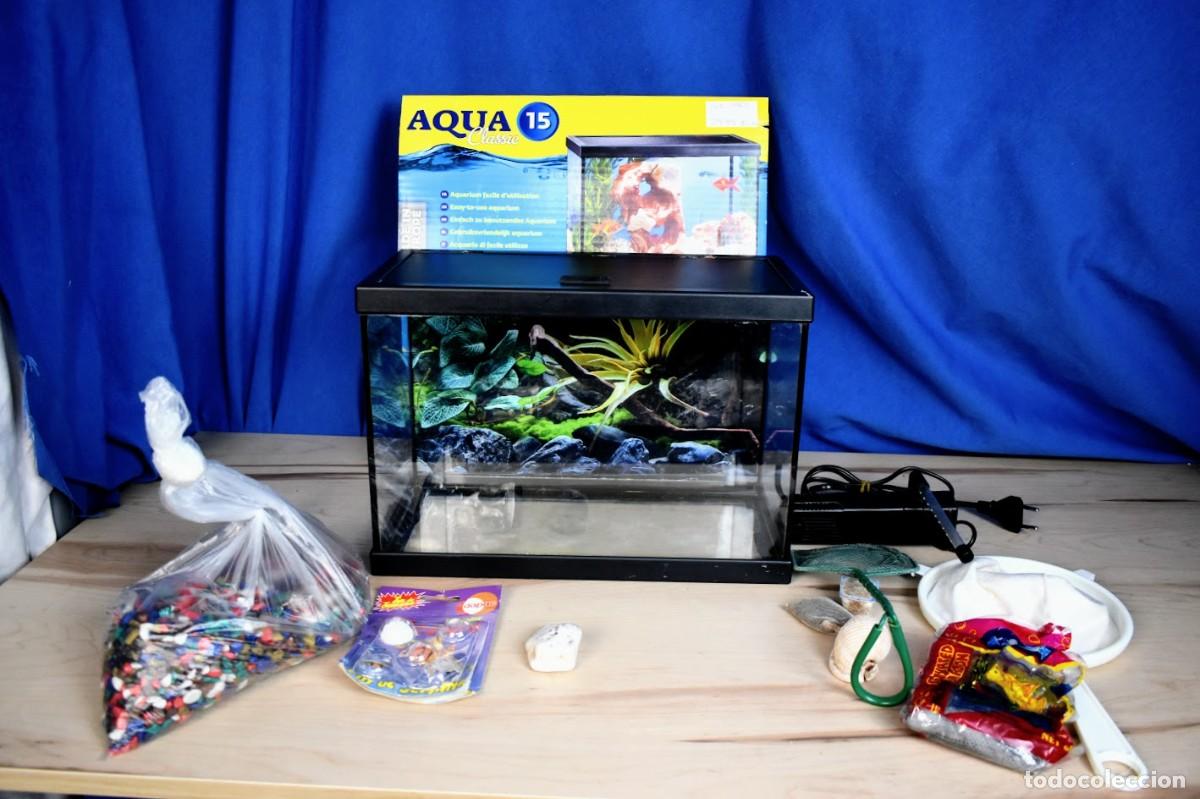 Segunda mano: Kit acuario Ciao 15 classic 13 litros con accesorios