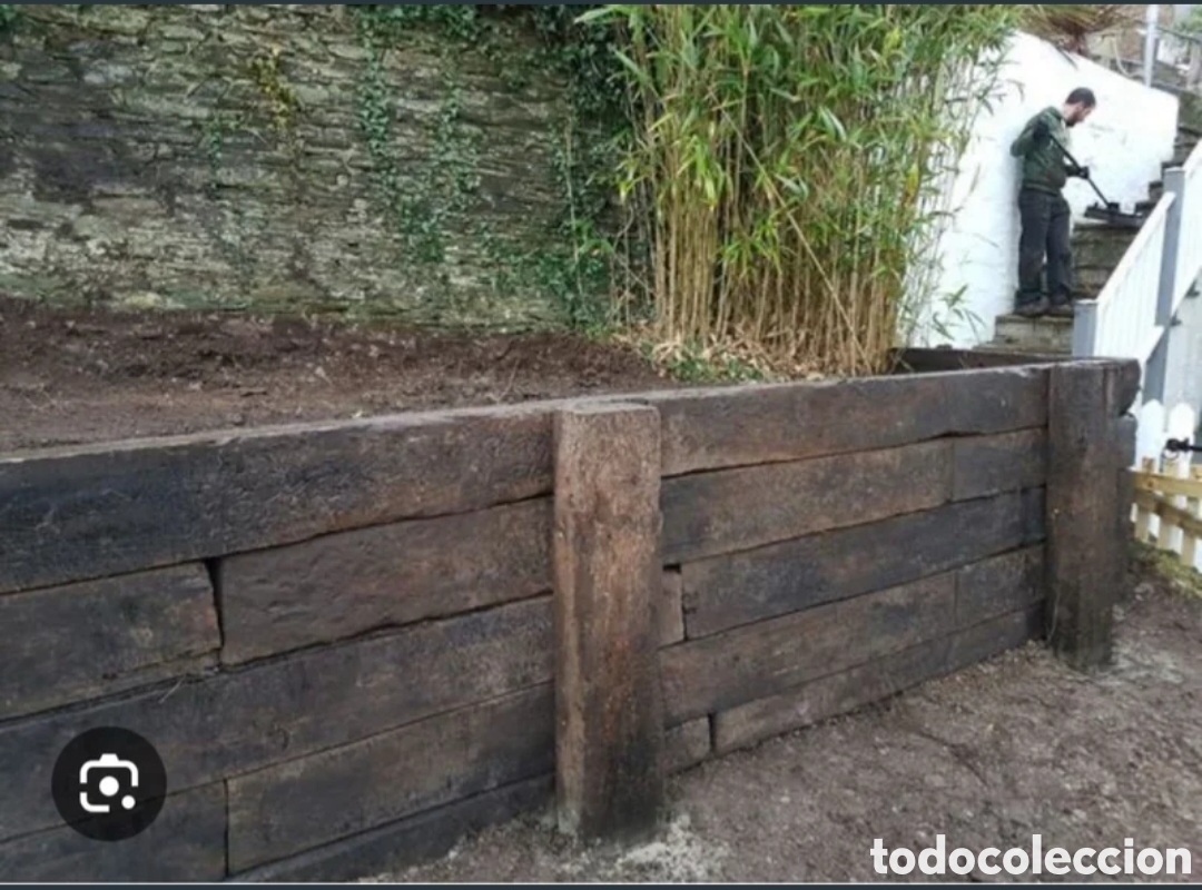 Segunda mano: Viga de tren ferrocarril traviesa de madera - Foto 3