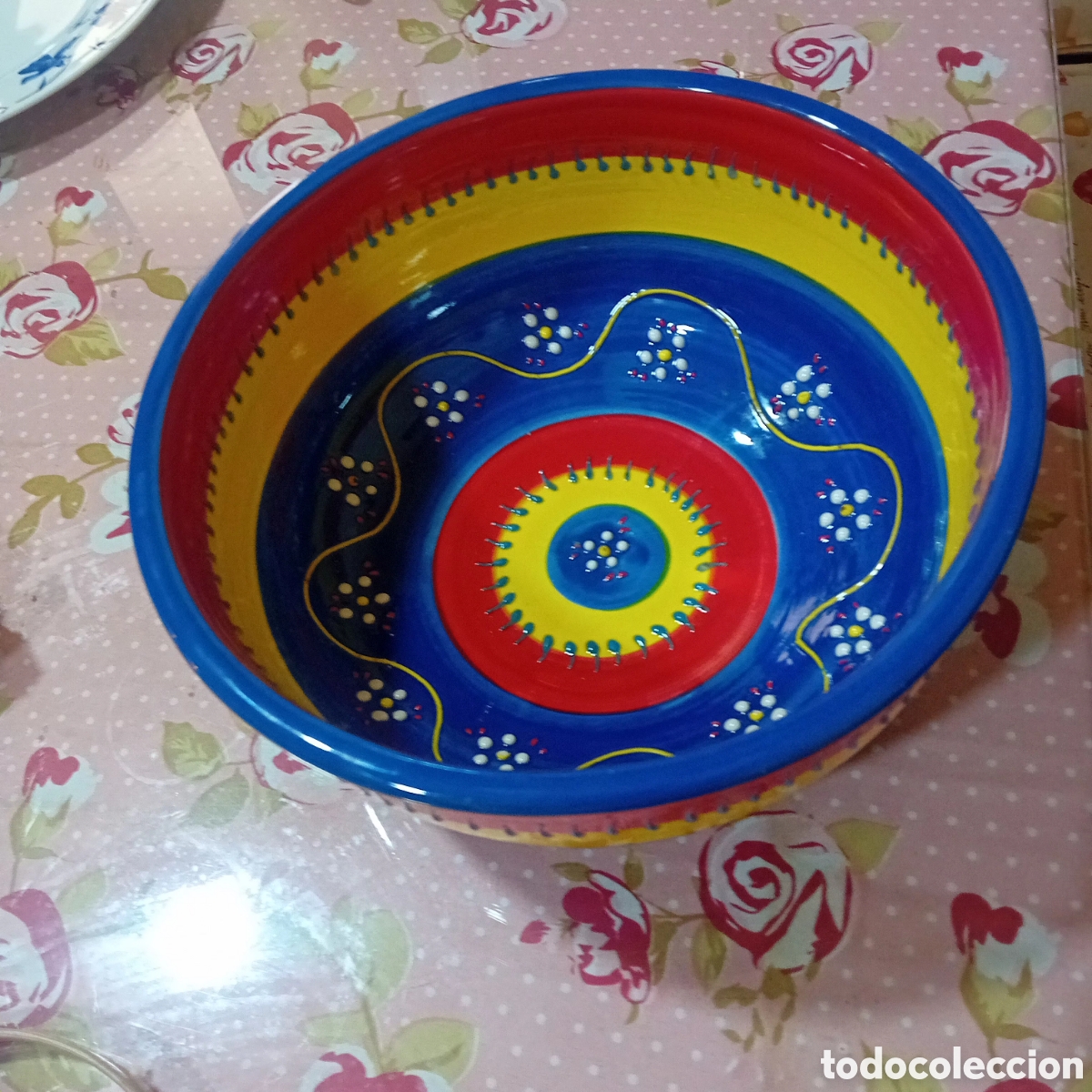 Segunda mano: Ensaladerade ceramica pintada a mano
