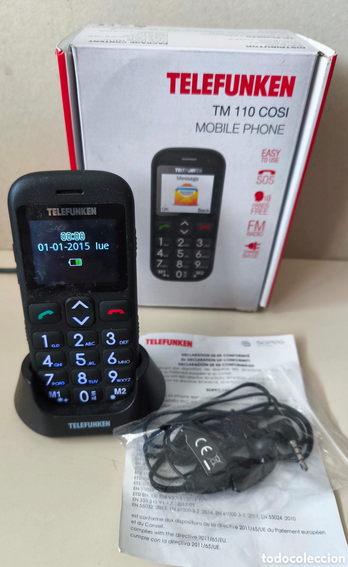 Segunda mano: Tel&eacute;fono M&oacute;vil Telefunken TM 110 COSI 1.77&rdquo; negro