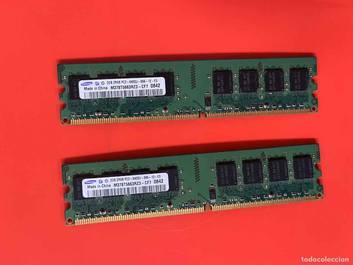Segunda mano: RAM 4GB (2x2GB) DDR2 800MHz Samsung PC