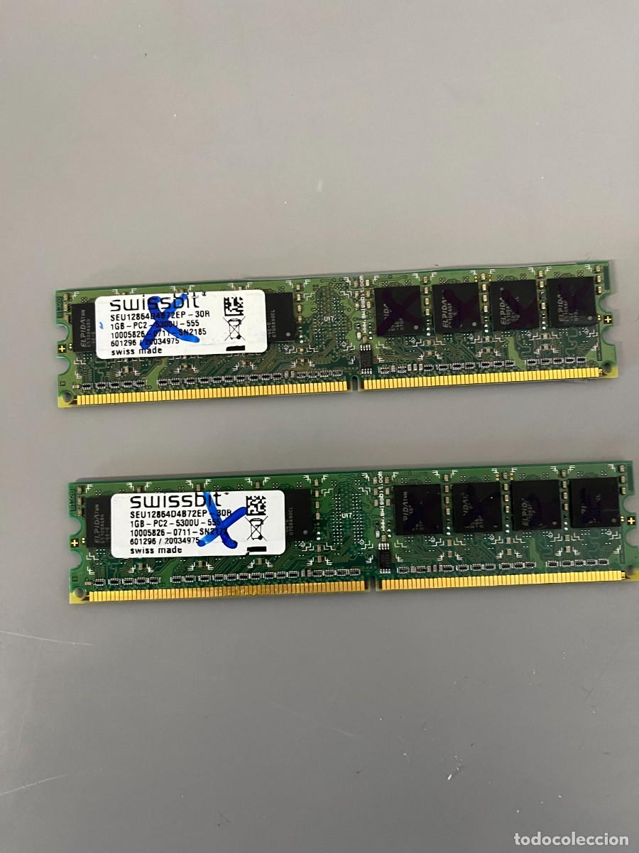 Segunda mano: RAM 2GB (2x1GB) DDR2 667MHz Swissbit