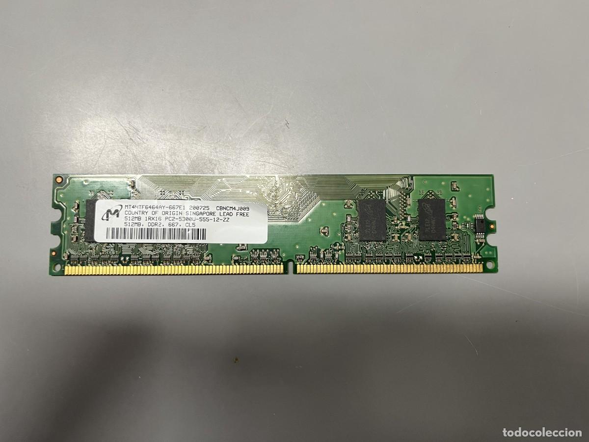 Segunda mano: RAM 512MB DDR2 667MHz Micron PC2-5300