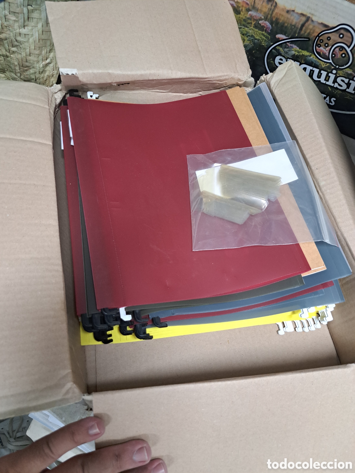 Segunda mano: Jml Lote conjunto carpetas carton plastico cajon archivador