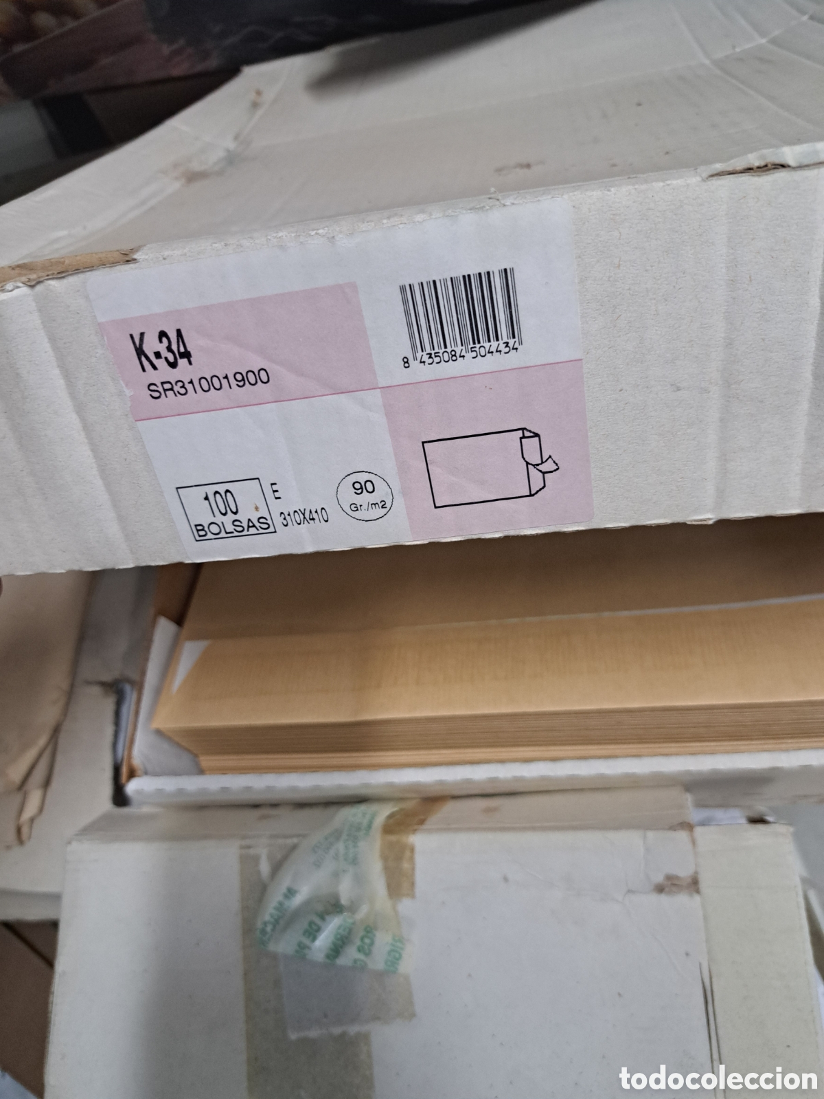 Segunda mano: Jml Lote 130-140 sobres papel marron 310x410mm sin usar. Como se ven