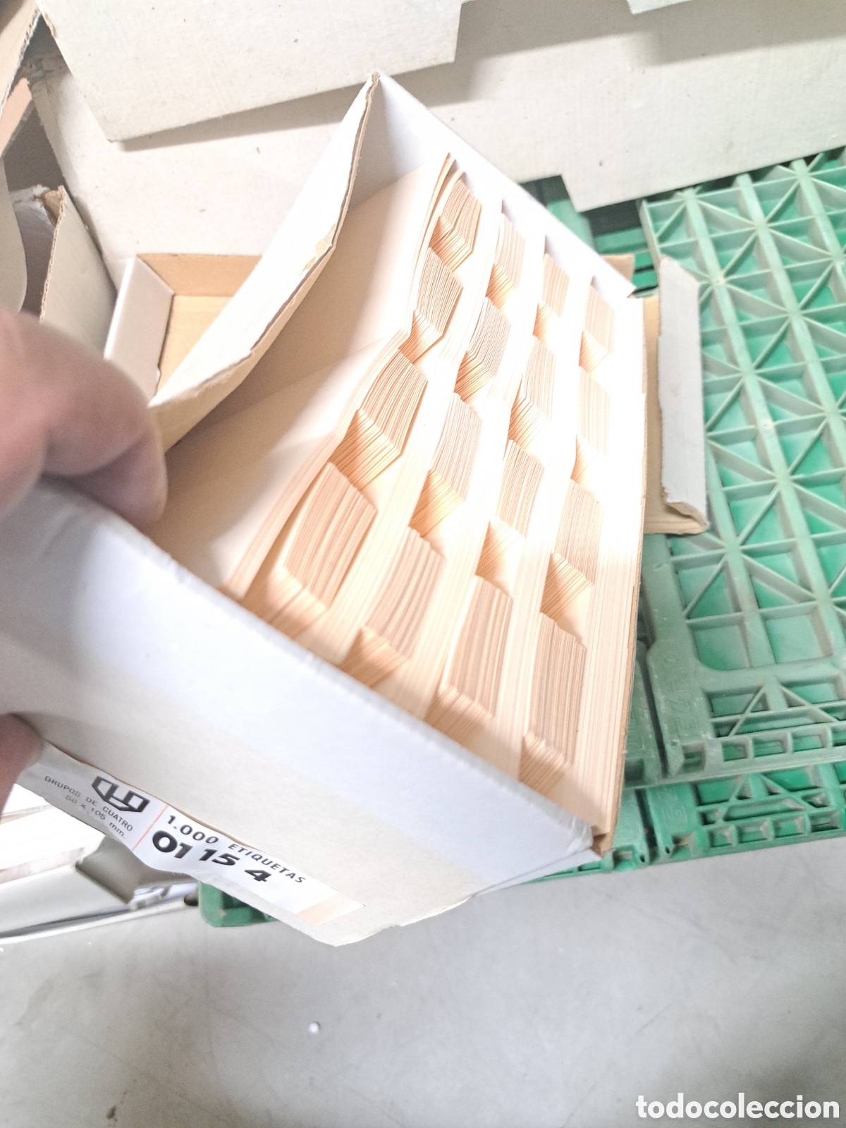 Segunda mano: Jml Lote caja etiquetas portaprecios carton cartulina 58x105mm con anilla