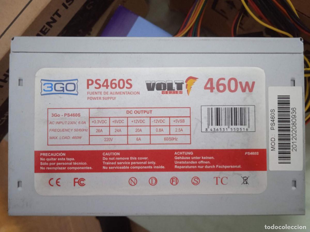 Segunda mano: Fuente de alimentaci&oacute;n 3GO 460W (Precio negociable)