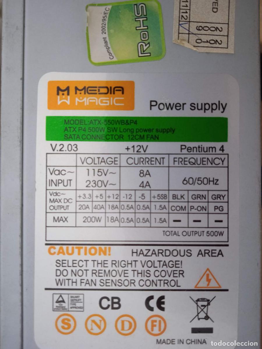 Segunda mano: Fuente de alimentaci&oacute;n MMedia Magic 500 (Precio negociable)