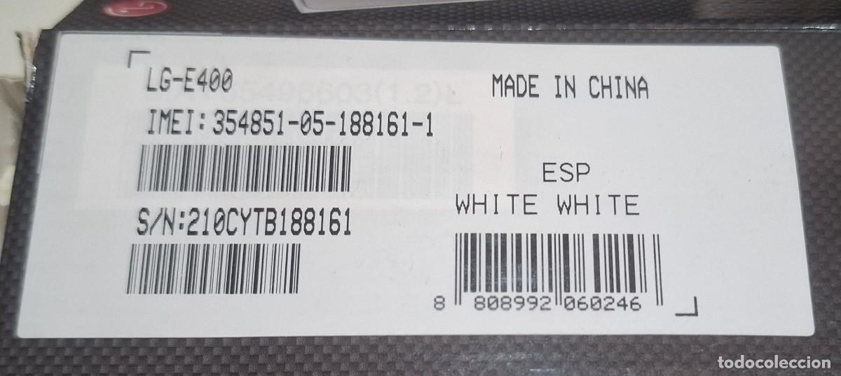 Segunda mano: TELEFONO M&Oacute;VIL LG-E400 BLANCO EN CAJA ORIGINAL - Foto 5