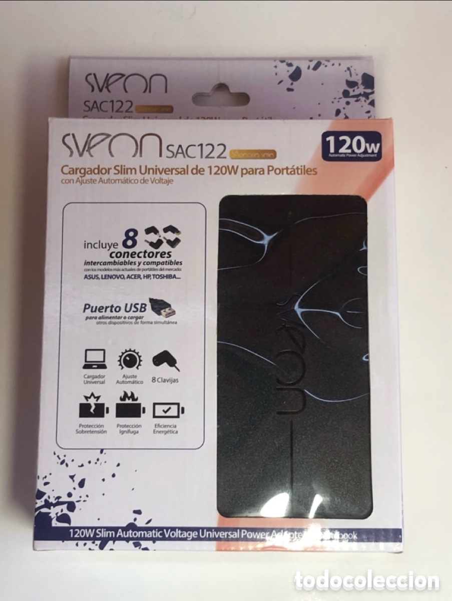 Segunda mano: Cargador universal NUEVO&rdquo; de 120W para port&aacute;tiles SCEON SAC122