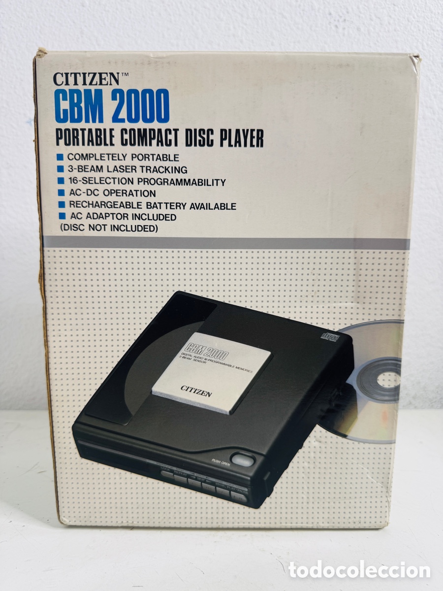 Segunda mano: Citizen CBM 2000 Portable Compact Disc Player Japan 1990