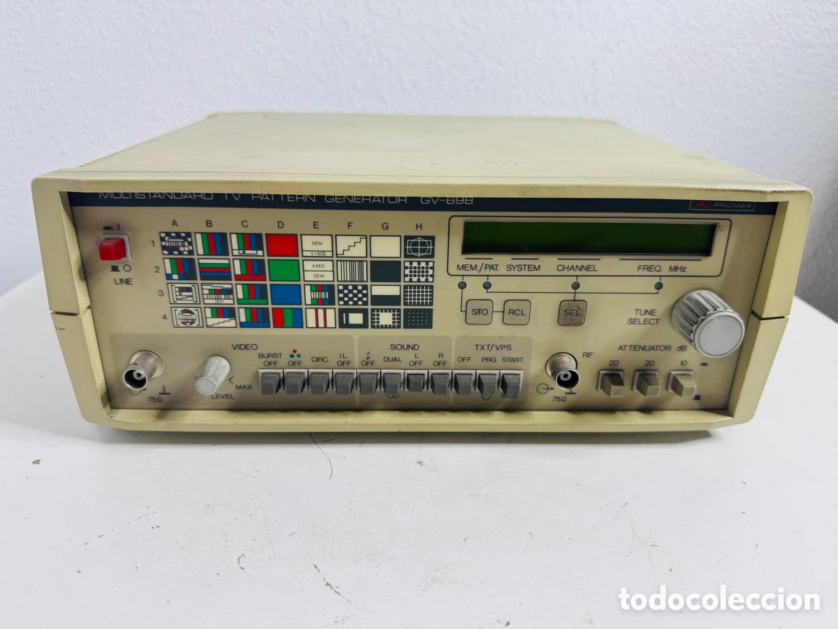 Segunda mano: generador de patrones de TV multiest&aacute;ndar (modelo Promax GV-698). Sin comprobar