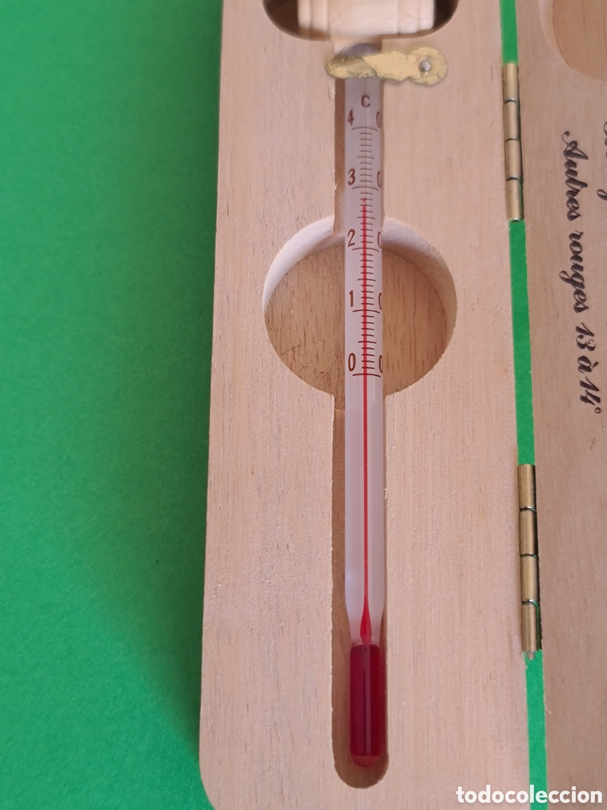 Segunda mano: Term&oacute;metro para el vino franc&eacute;s/ estuche madera. - Foto 2