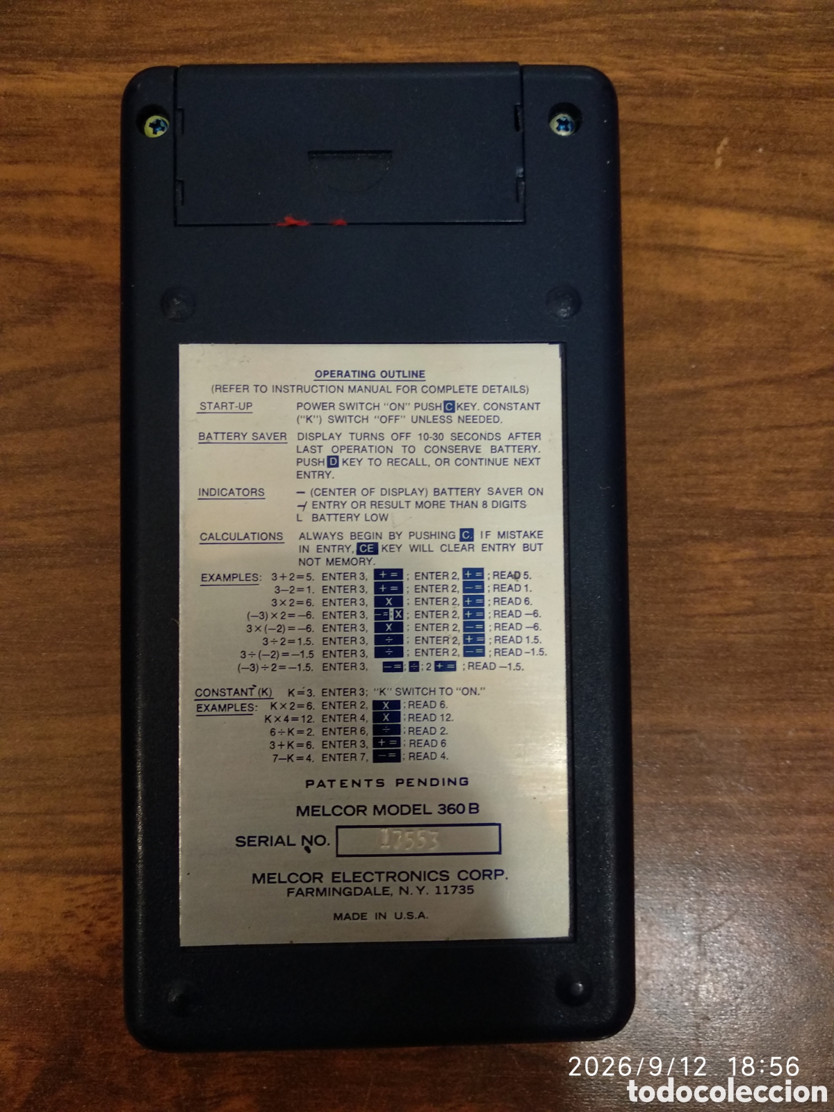 Segunda mano: Calculadora electr&oacute;nica Melcor 360 - Foto 9