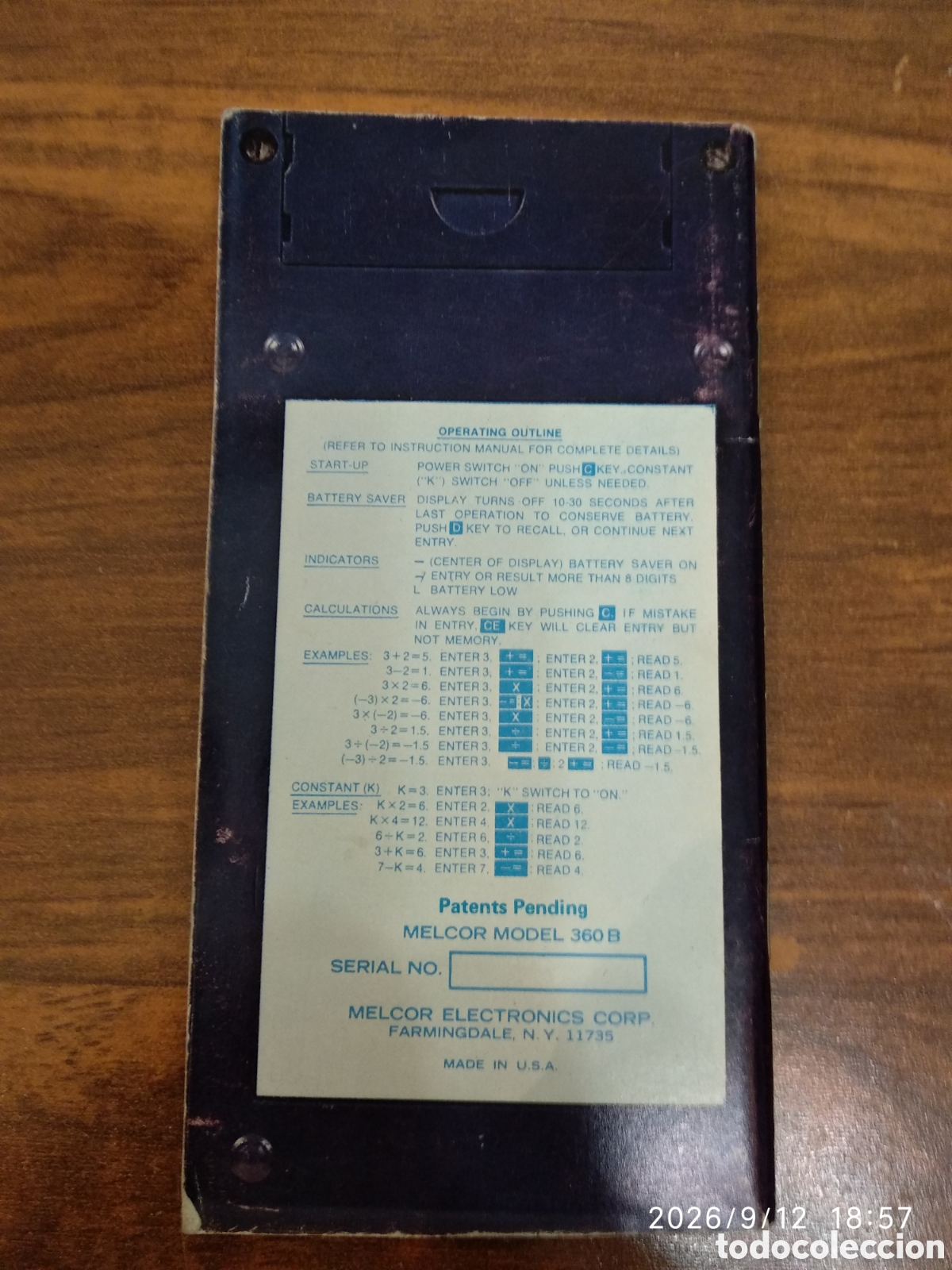 Segunda mano: Calculadora electr&oacute;nica Melcor 360 - Foto 14