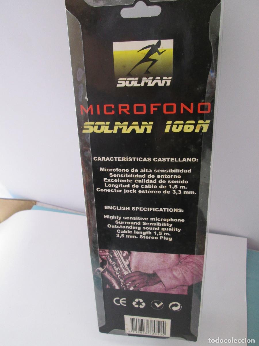 Segunda mano: MICROFONO PARA ORDENADOR SOLMAN 106N - CON JACK - Foto 2