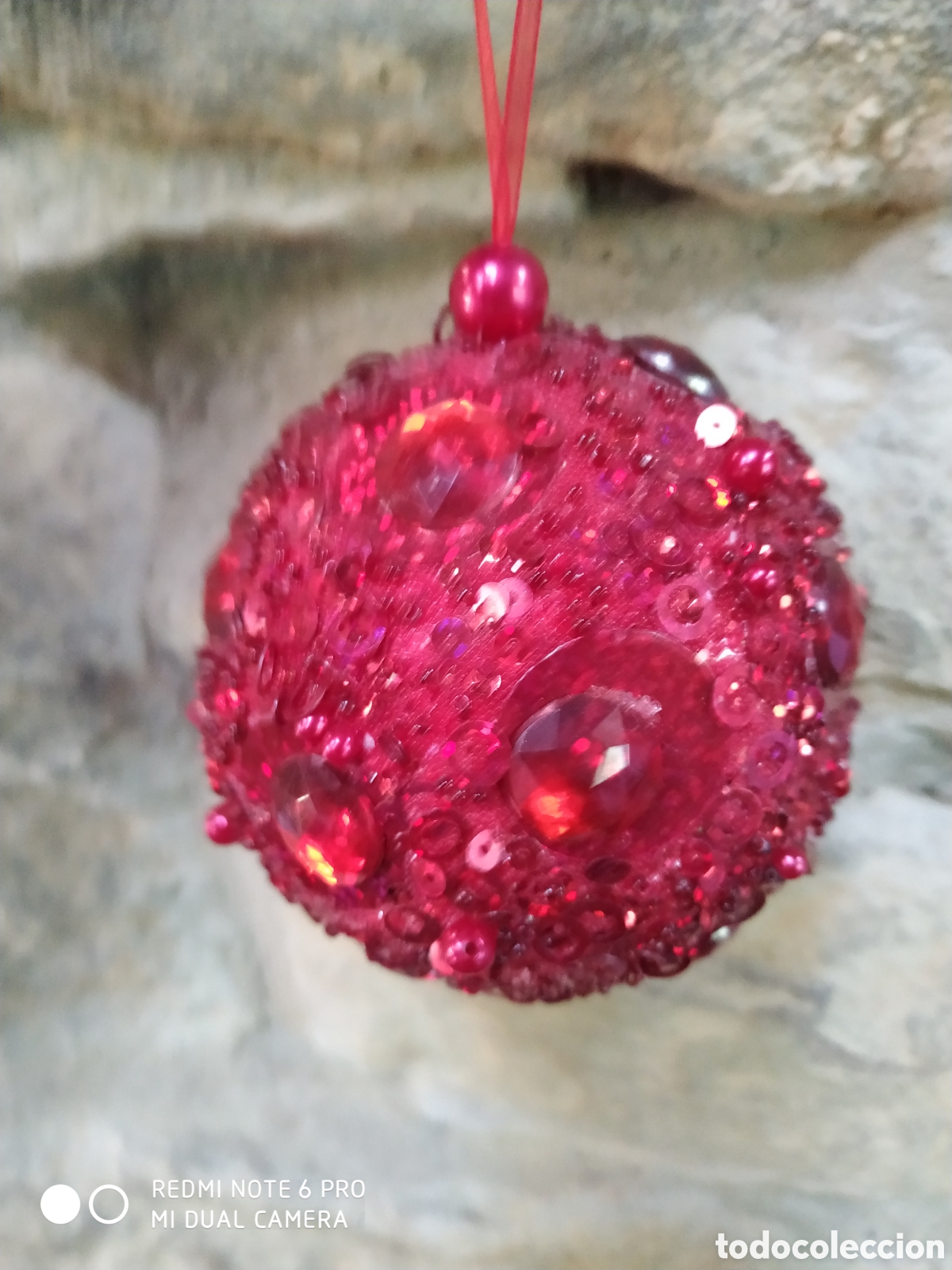 Segunda mano: Bolas navide&ntilde;as realizadas con lentejuelas - Foto 6