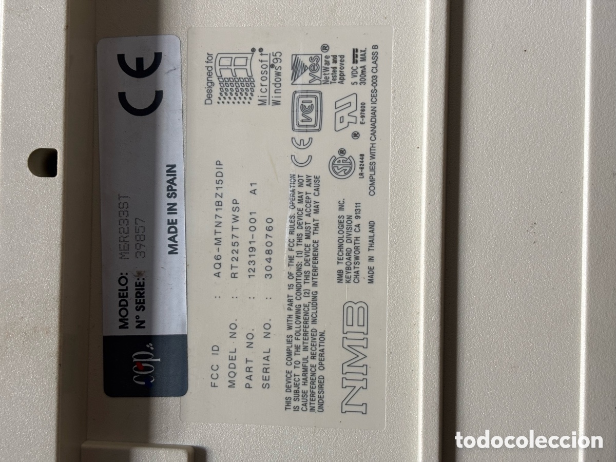 Segunda mano: Teclado original Cop Comelta para windows 95 - Foto 4