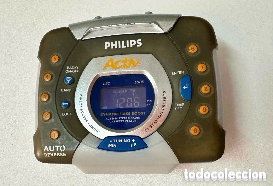 Segunda mano: PHILIPS Activ Walkman ACT6688 Reproductor de Casetes Autom&aacute;tico Reverso Y Radio